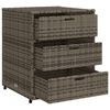 vidaXL Gartenschrank Grau 55x59x69 cm Poly Rattan