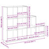 vidaXL Raumteiler-B&uuml;cherregal 3 Stufen Wei&szlig; 137,5x29x103,5 cm