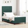 vidaXL Boxspringbett mit Kopfteil Dunkelgr&uuml;n 90 x 200 cm Samt