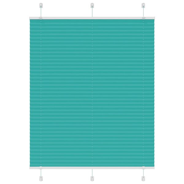 vidaXL Plissee Petrolgr&uuml;n 105x100 cm Stoffbreite 104,4 cm Polyester