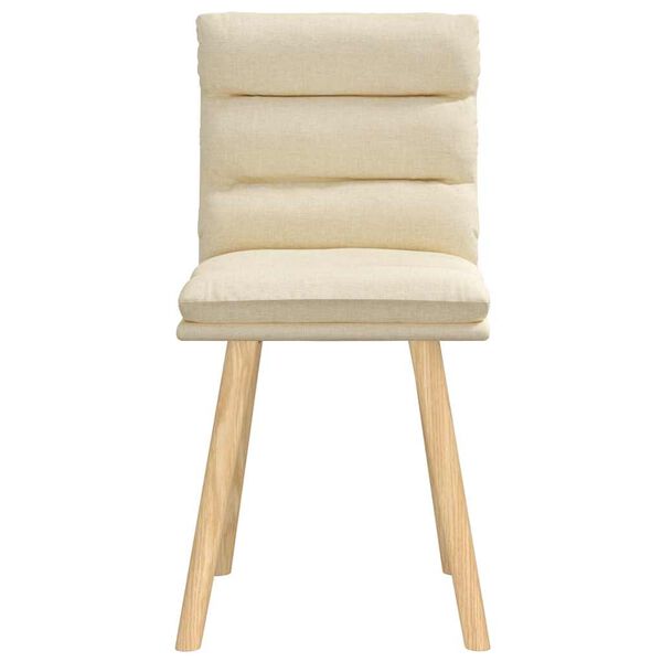 vidaXL Esszimmerst&uuml;hle 2 Stk. Creme Stoff