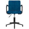 vidaXL Esszimmerst&uuml;hle 4 Stk. Drehbar Blau Samt
