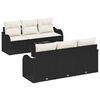 vidaXL Gartensofa-set 7 stk. 6-Sitzanzahl Schwarz und Creme