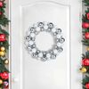 vidaXL Weihnachtsballkr&auml;nze 2 pcs Wei&szlig; und Silber 33 x 33 x 7 cm