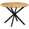 vidaXL Esstisch &Oslash;110x78 cm Massivholz Mango und Stahl