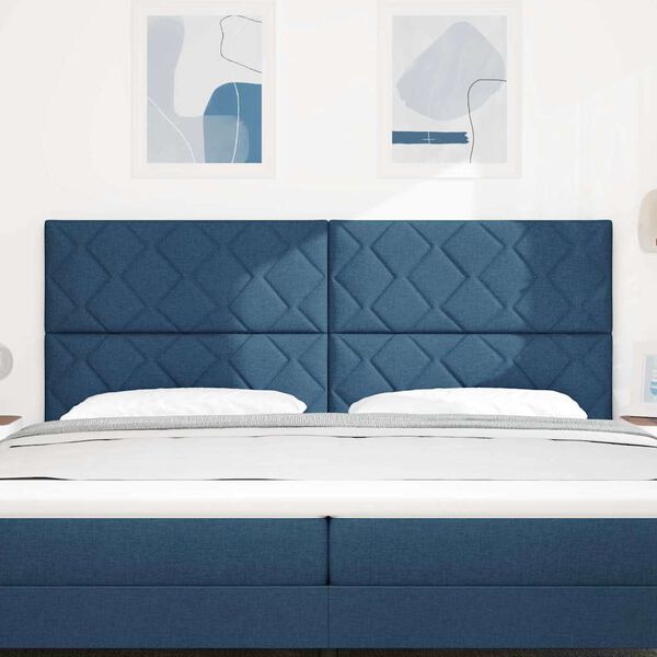 vidaXL Kopfteil Blau 200 cm Stoff