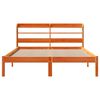 vidaXL Bettgestell mit Kopfteil ohne Matratze Wachsbraun 120x190 cm