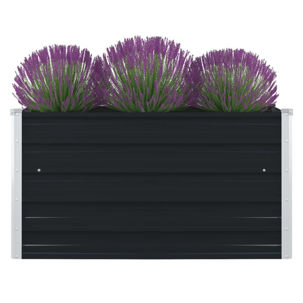 vidaXL Hochbeet 100&times;100&times;45 cm Verzinkter Stahl Anthrazit