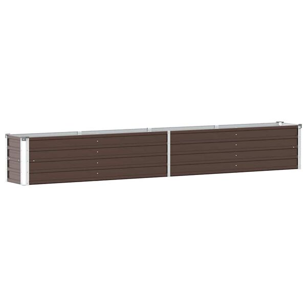 vidaXL Garten-Hochbeet Verzinkter Stahl 320&times;40&times;45 cm Braun