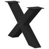 vidaXL Couchtischbeine X-Form 2 Stk. Schwarz 70x(42-43) cm Stahl