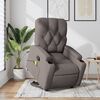 vidaXL Massagesessel mit Aufstehhilfe Taupe Stoff