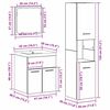 vidaXL Badezimmerm&ouml;bel-Set mit Schubladen 4 pcs Altholz Holzwerkstoff