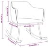 vidaXL Schaukelstuhl Schwarz Samt