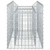 vidaXL Gabionen Hochbeet Silber 100 x 50 x 60 cm Verzinkter Stahl