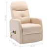 vidaXL Massagesessel mit Aufstehhilfe Creme Stoff