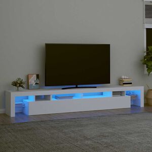 vidaXL TV-Schrank mit LED-Leuchten Wei&szlig; 260x36,5x40 cm