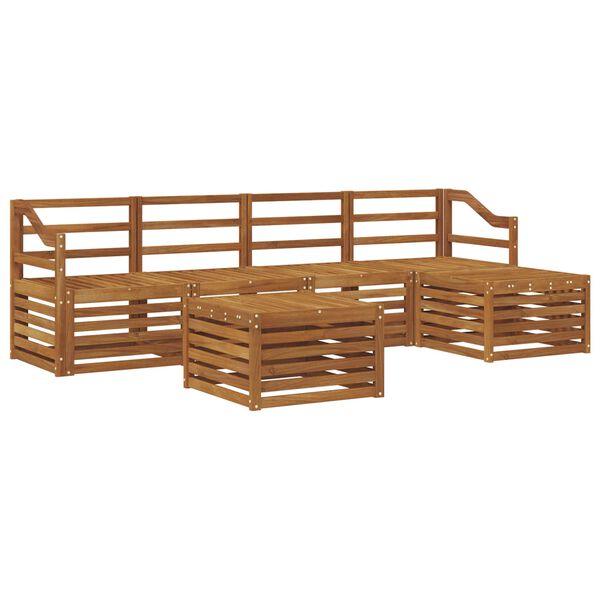vidaXL Sofagarnituren 6 pcs Natur Massivholz Akazie