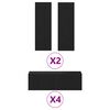 vidaXL TV-Schrankset 8 pcs Schwarz Eichen-Optik 100 x 30 x 30 cm