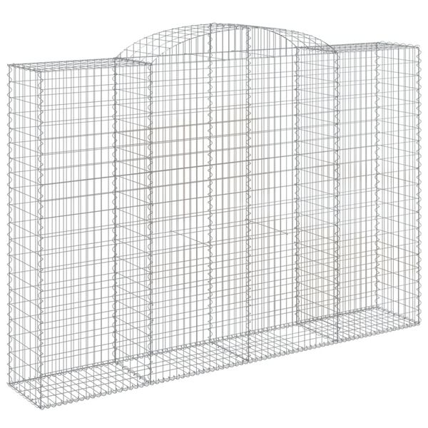 vidaXL Gabionen mit Hochbogen 5 Stk. 300x50x200/220cm Verzinktes Eisen