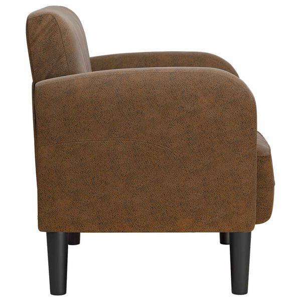 vidaXL Sessel mit Armlehnen Braun 54 cm Kunstleder