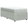 vidaXL Boxspringbett mit Matratze Hellgrau 90x200 cm Samt