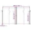 vidaXL Seitenmarkise Ausziehbar Anthrazit 200x1000 cm