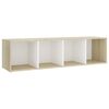 vidaXL 5-tlg. TV-Schrank-Set Wei&szlig; Sonoma-Eiche Holzwerkstoff