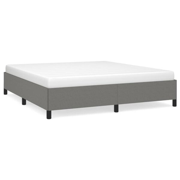 vidaXL Bettgestell ohne Matratze Dunkelgrau 180x200 cm Stoff