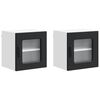 vidaXL Geschirrsp&uuml;lerfront Kalmar 2 pcs Schwarz 40 x 31 x 40 cm