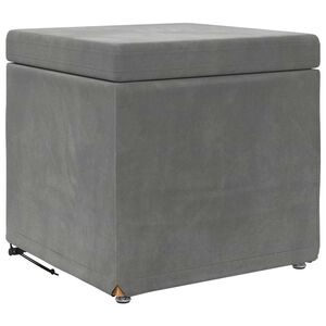 vidaXL Hocker Dunkelgrau 41 x 41 x 40 cm Samt und Engineering Holz