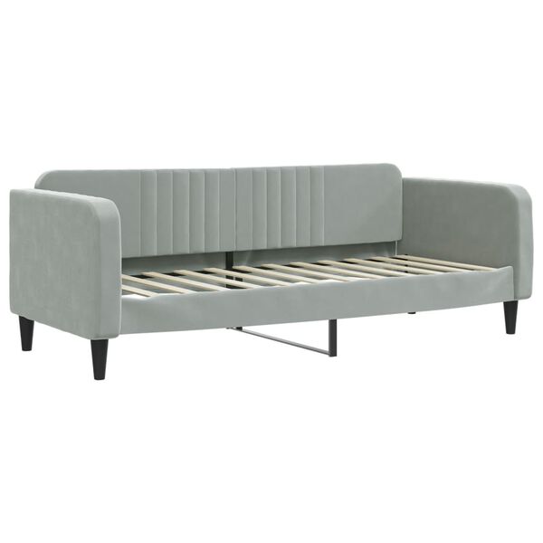 vidaXL Tagesbett Hellgrau 80x200 cm Samt
