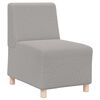 vidaXL Modulares Sofa ohne Armlehnen Hellgrau 55 cm Gelockter Wollstoff