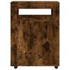 vidaXL Badschrank Schmal mit Rollen R&auml;uchereiche Holzwerkstoff