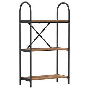 vidaXL B&uuml;cherregal 3 Ebenen 60 x 30 x 109 cm Holzwerkstoff Altholz