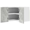 vidaXL H&auml;ngeschrank Betongrau und Wei&szlig; 57 x 57 x 40 cm Holzwerkstoff