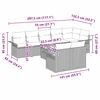 vidaXL Gartensofa-set mit Speicher 9 pcs Beige Poly-Rattan