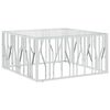 vidaXL Couchtisch 100x100x50 cm Edelstahl und Glas