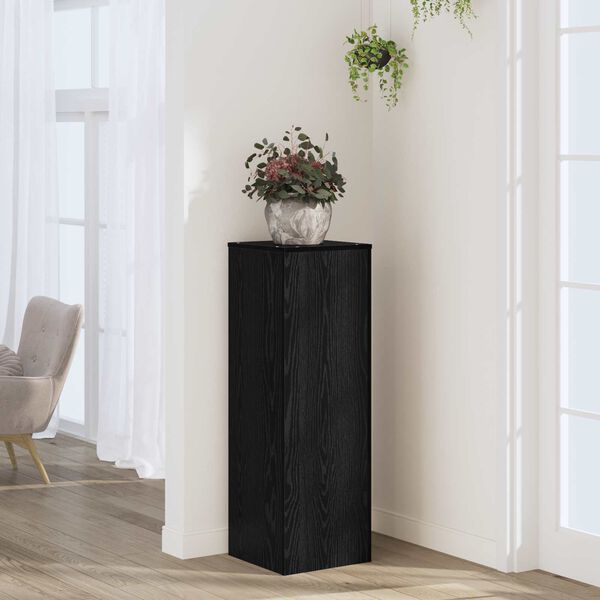 vidaXL Pflanzenst&auml;nder Schwarz Eichen-Optik 33 x 33 x 100 cm
