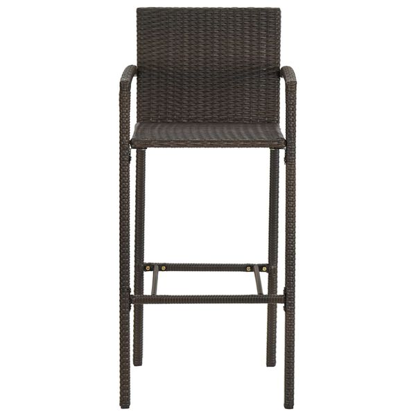 vidaXL Barhocker 4 Stk. Braun Poly Rattan