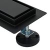 vidaXL Duschablauf 2-in-1 mit 360&deg; Siphon Schwarz 100 cm Edelstahl 304