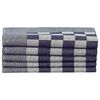 vidaXL 50-tlg. Handtuch-Set Blau und Wei&szlig; Baumwolle