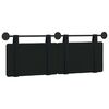 vidaXL H&auml;ngevorderseite Wandmontiert Schwarz 130 x 55 x 5 cm Samt