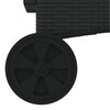 vidaXL Sonnenliegen mit Auflagen 2 Stk. Schwarz Poly Rattan