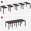 vidaXL Garten Essgruppe 11 pcs Braun Polypropylen