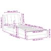 vidaXL Bettgestell ohne Matratze "Zadar" Schwarz 100x203 cm Kunstleder