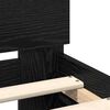 vidaXL Bettrahmen Schwarz Eichen-Optik 160 x 200 cm Holzwerkstoff