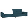 vidaXL Schlafsofa 2-Sitzer mit Hocker Blau Samt