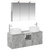 vidaXL Badezimmerschrank-Set 4 stk. Betongrau Holzwerkstoff