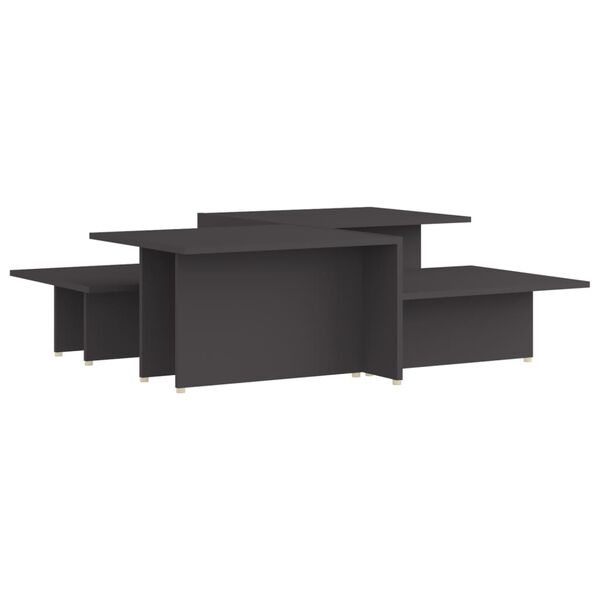 vidaXL Couchtische 2 Stk. Grau 111,5x50x33 cm Holzwerkstoff
