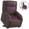 vidaXL Massagesessel mit Aufstehhilfe Braun Kunstleder